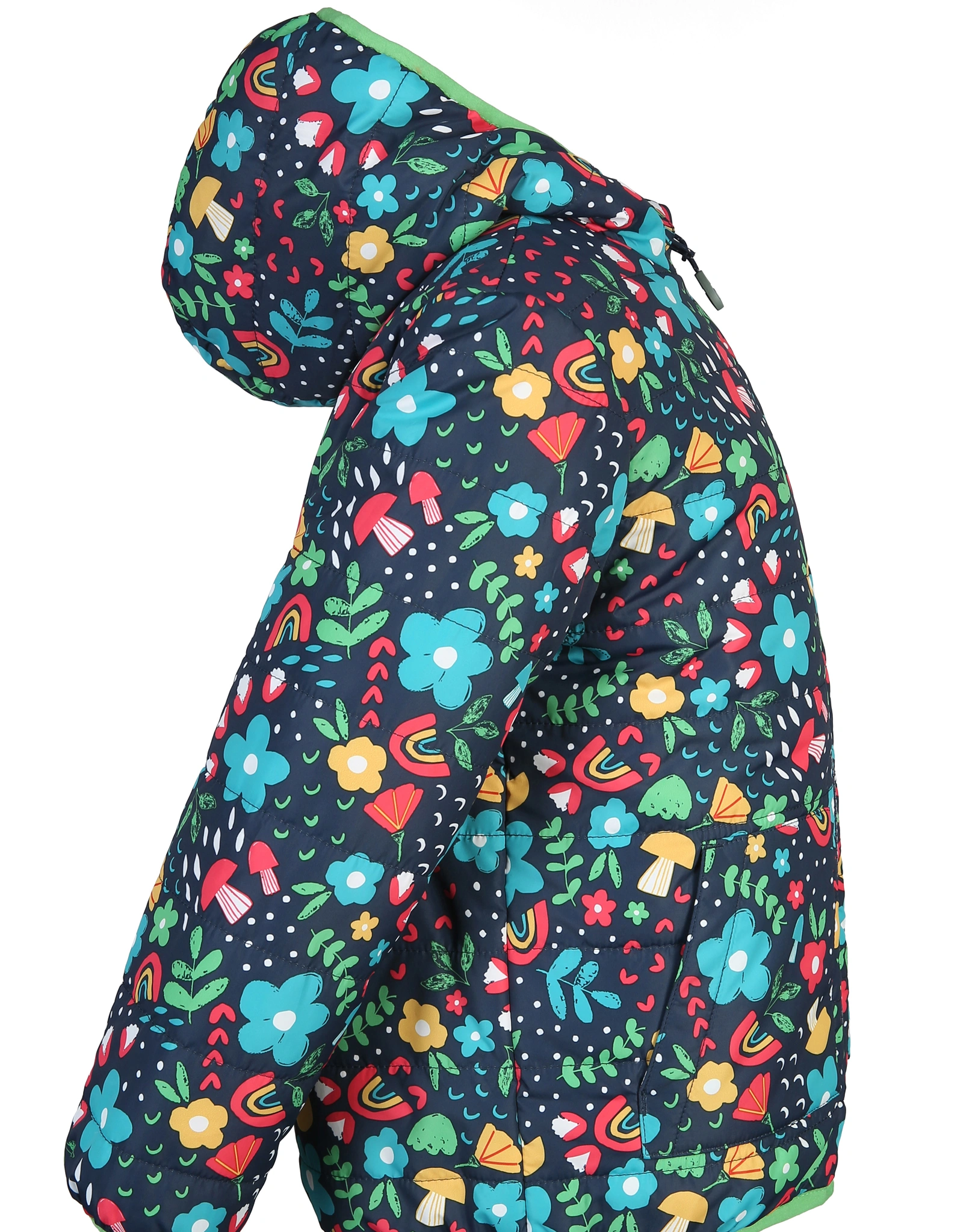 Steppjacke TOASTY - BLOOMING zum Wenden in bunt