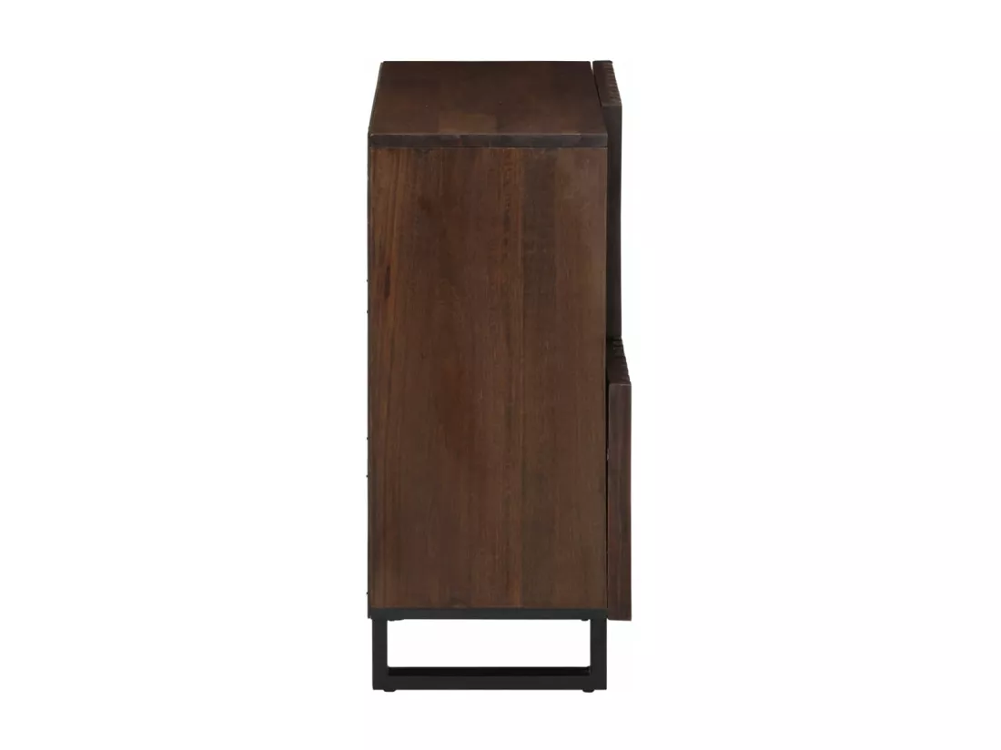 Buffet marron 80x34x75 cm bois massif de manguier
