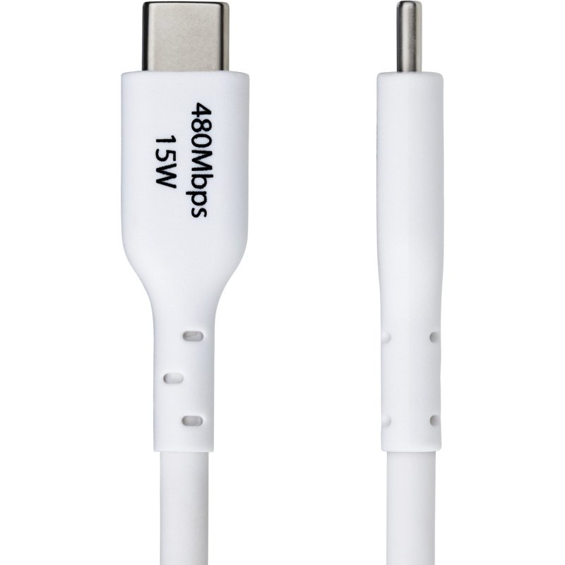 StarTech.com Câble de Charge USB-A vers USB-C de 3m, Charge et Synchronisation, 3A, USB 2.0, Gaine TPE - Cordon de Charge USB Blanc