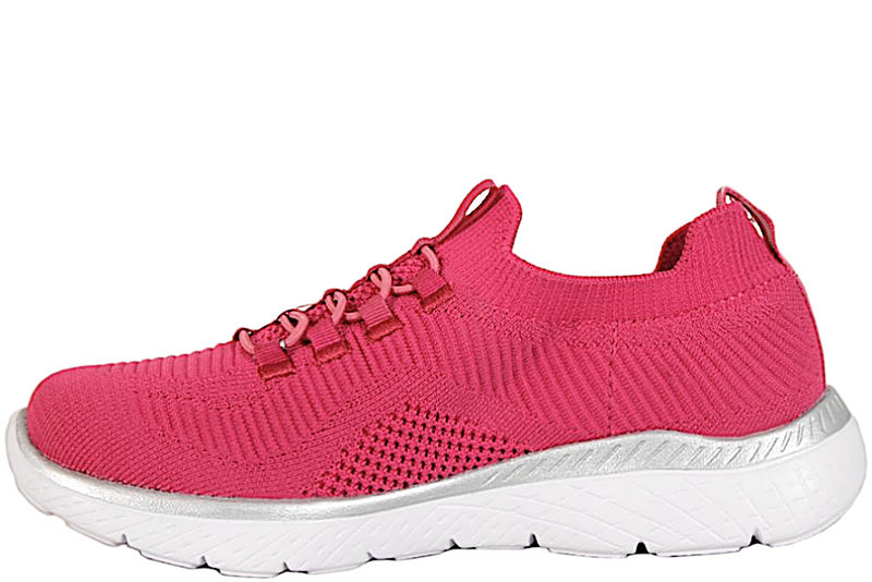 RIEKER SKO I PINK MESH MED ELASTIK SNØREBÅND