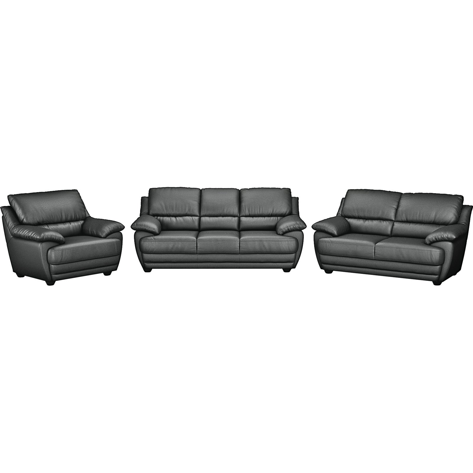 2er-Sofa Nebolo Textilleder schwarz