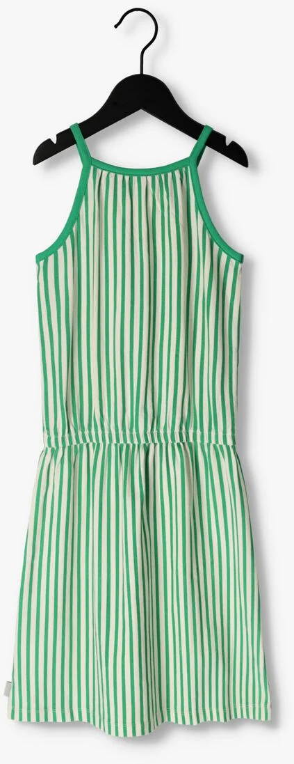 MOODSTREET groene moodstreet mini jurk fancy striped sleeveless dress