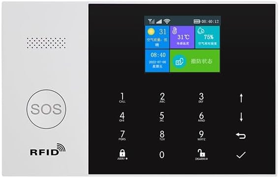 GSM Smart-Home-Sicherheitsalarm-Kit, drahtloses WiFi-Heimalarmsystem mit Sirene, PIR-Bewegungssensor, Fernbedienungen