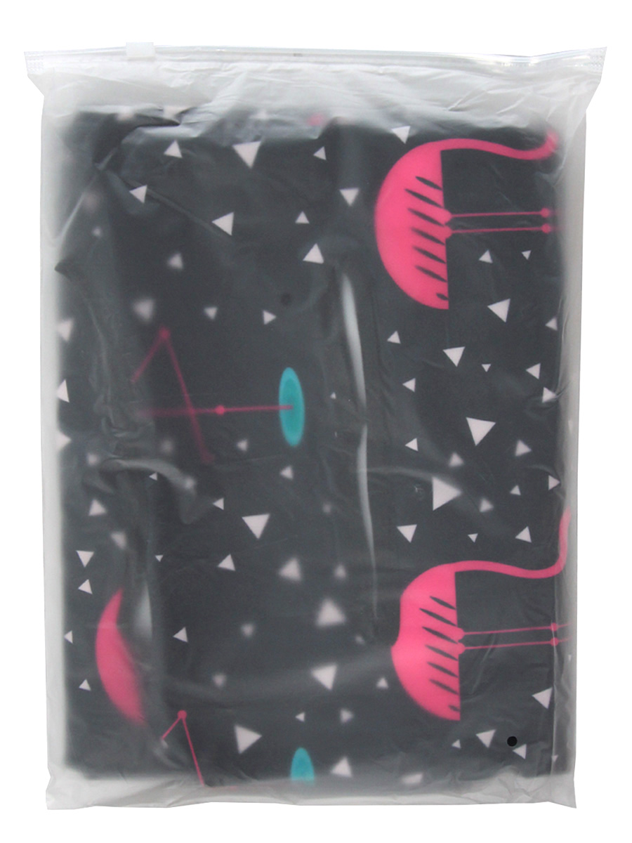 Housse de valise Periea Black with Pink Flamingos M
