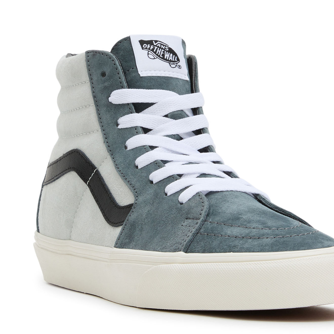 Vans Baskets en Velours de Cuir SK8-Hi bleu/gris