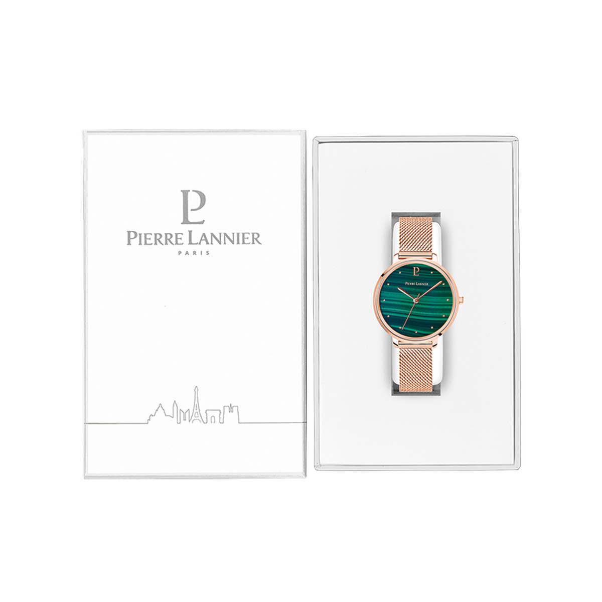 Montre Pierre Lannier femme acier doré rose