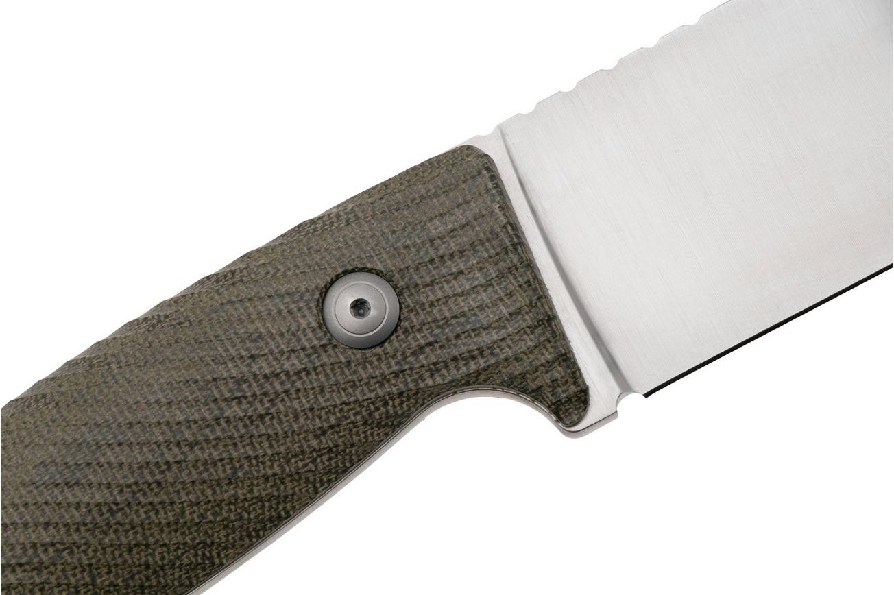 LionSteel M3 M3-CVG Green Canvas Micarta vaststaand mes