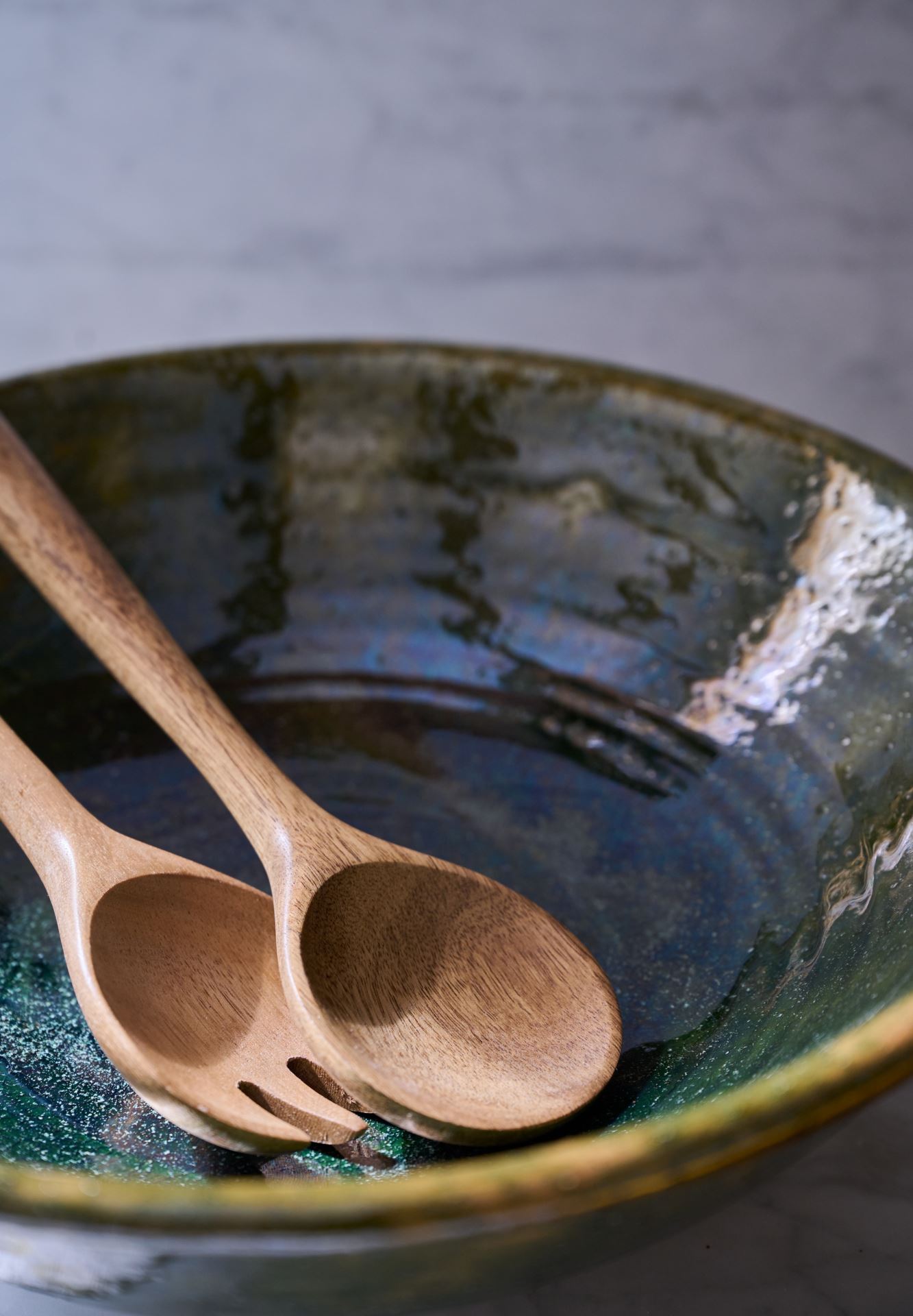 Salatbestikk brun - 7x28 cm