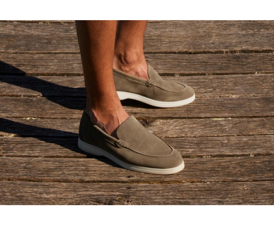 Mocassin homme Velours Kaki - MANASOTA II