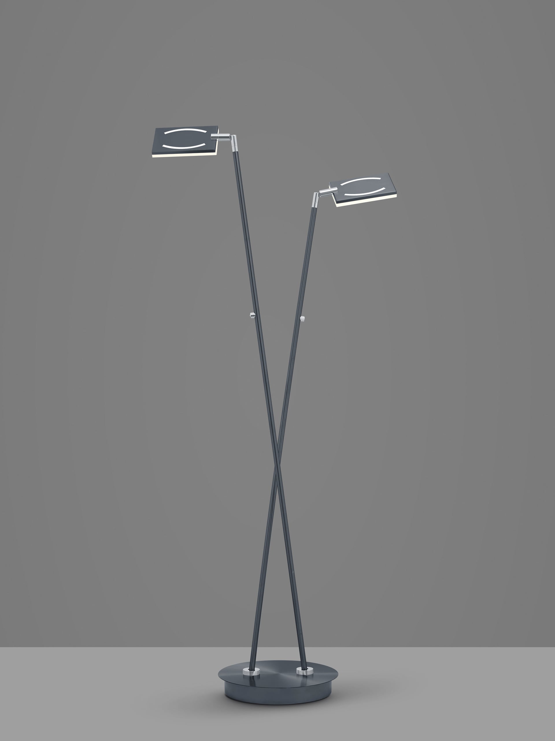 MONDO LED Stehlampe MATEO 2-flg anthrazit