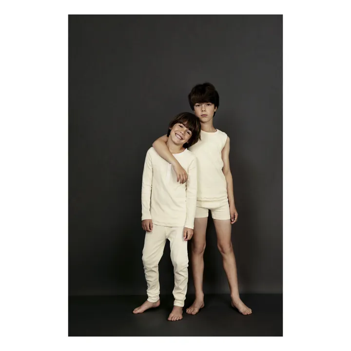 Gray Label Lot 2 Boxers Basiques Coton Bio | Blanc cassé