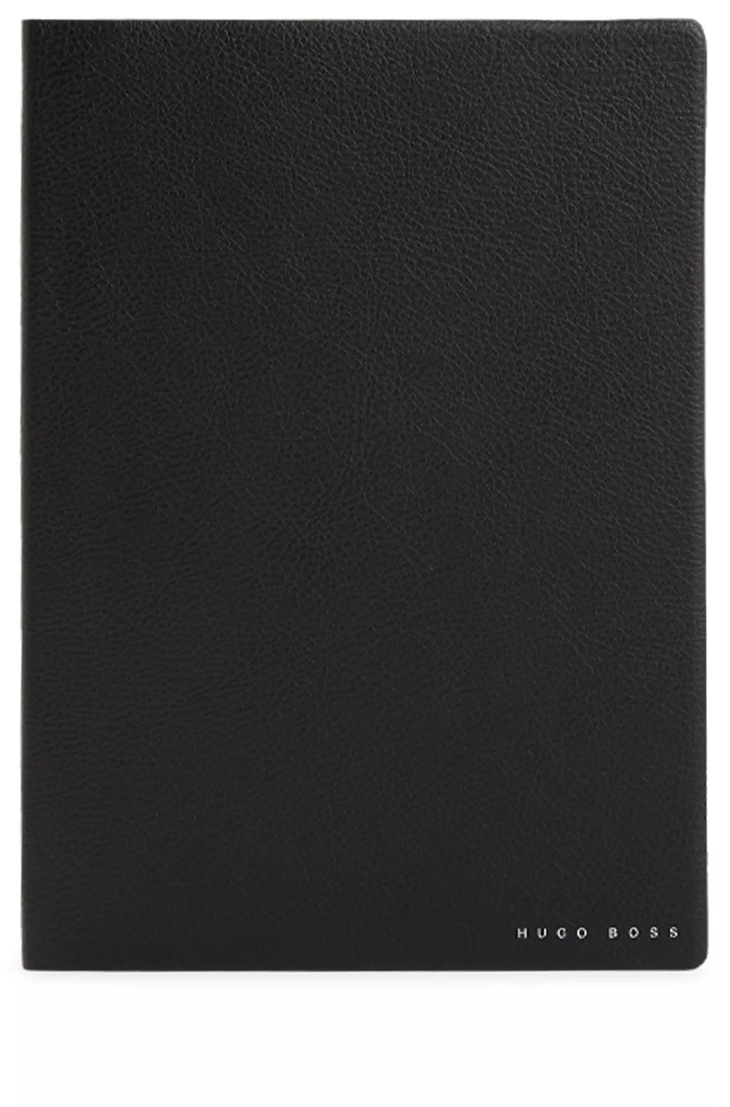 Bloco de notas BOSS Black-A5 em couro sintético preto