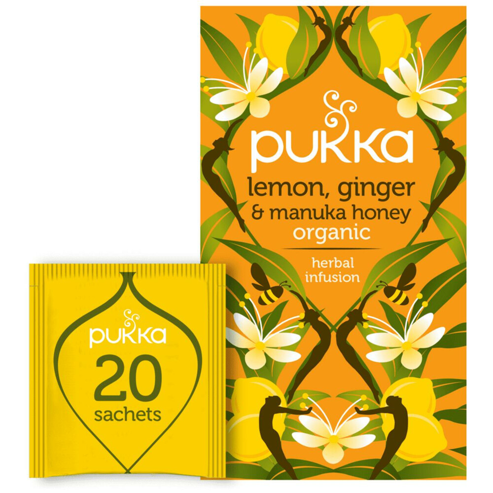 Pukka Thee Lemon, Ginger Momile, Gingera en Manuka Honey20 stuks