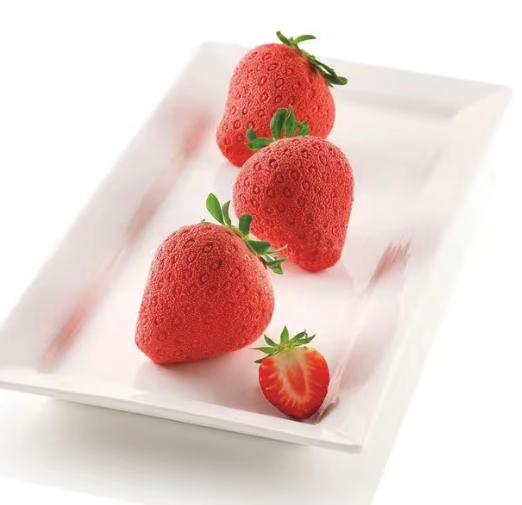 (8-fach) Silikon Trend Früchte Kuchen Form DIY Gussform für Virale Frucht Desserts - Erdbeere