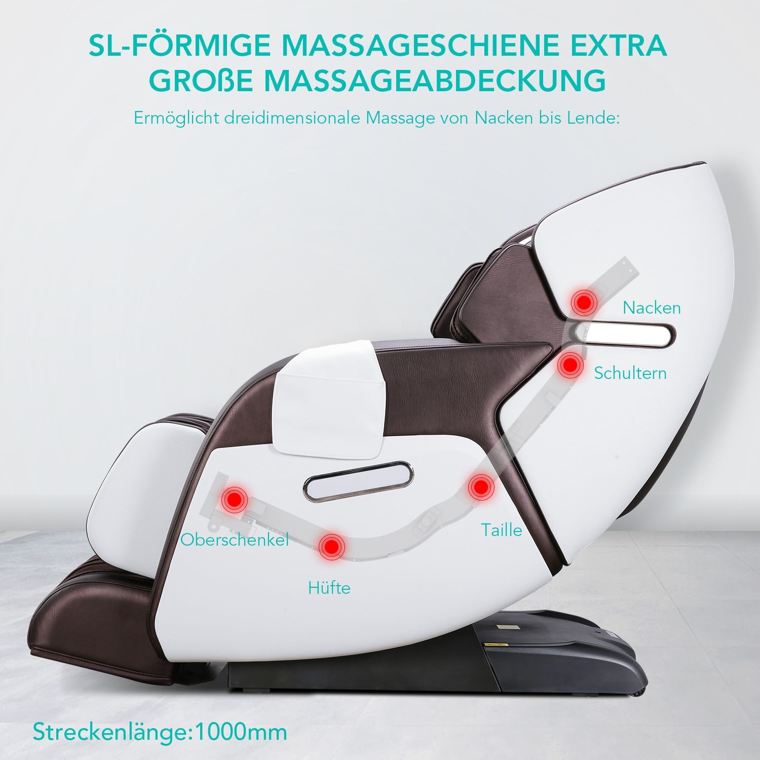 NAIPO Massagesessel 3D Premium Massagestuhl, Zero Gravity, Wärmefunktion