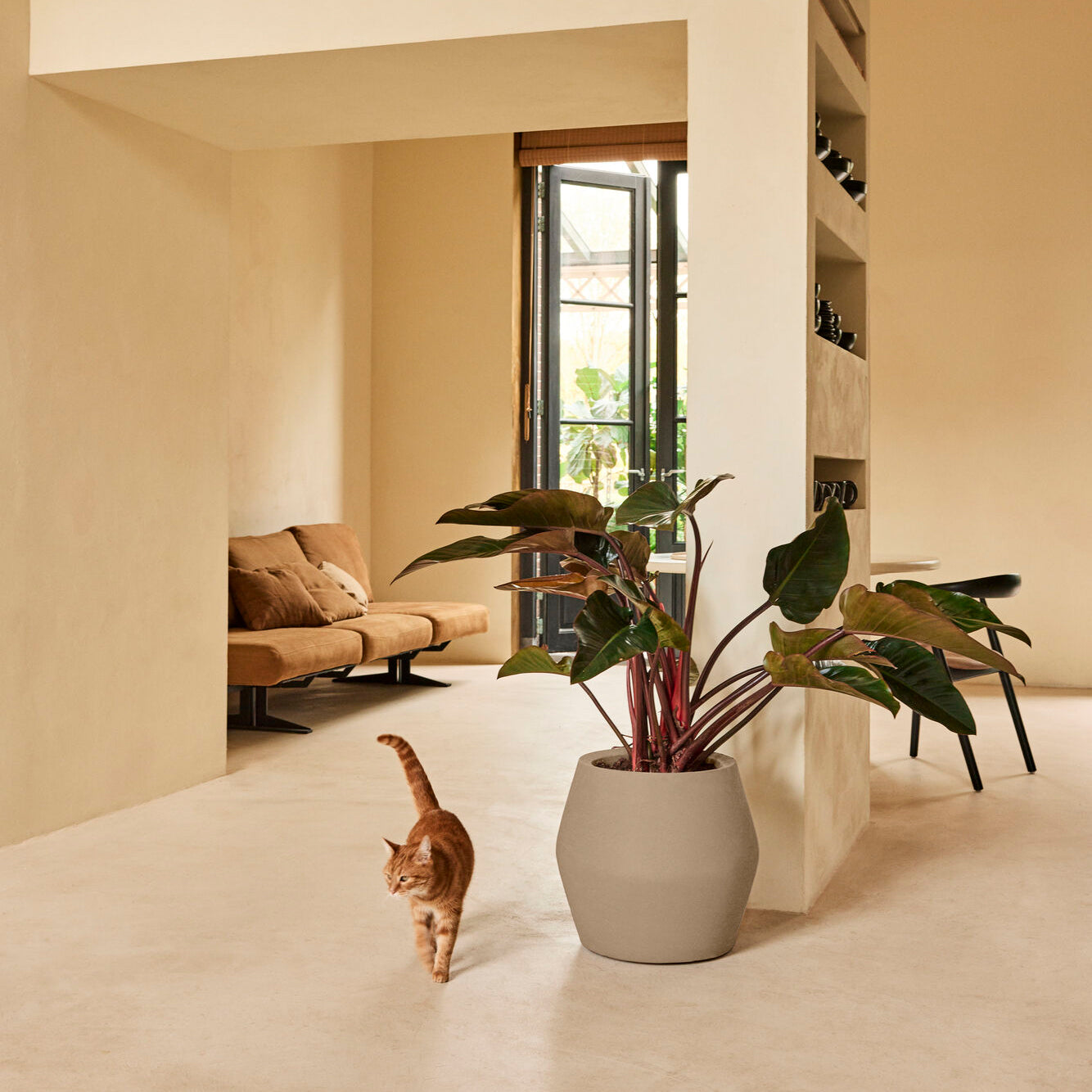 Elho June Split Low 46 - Balanced beige - Ã 46 x H 42 cm - Binnen en Buiten - 100% gerecycled kunststof