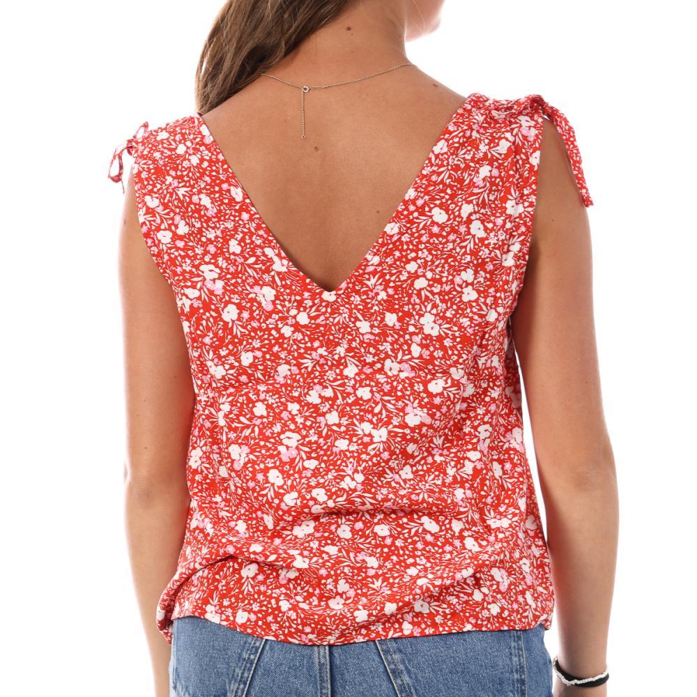 Only Top Rouge Femme Only Ruching