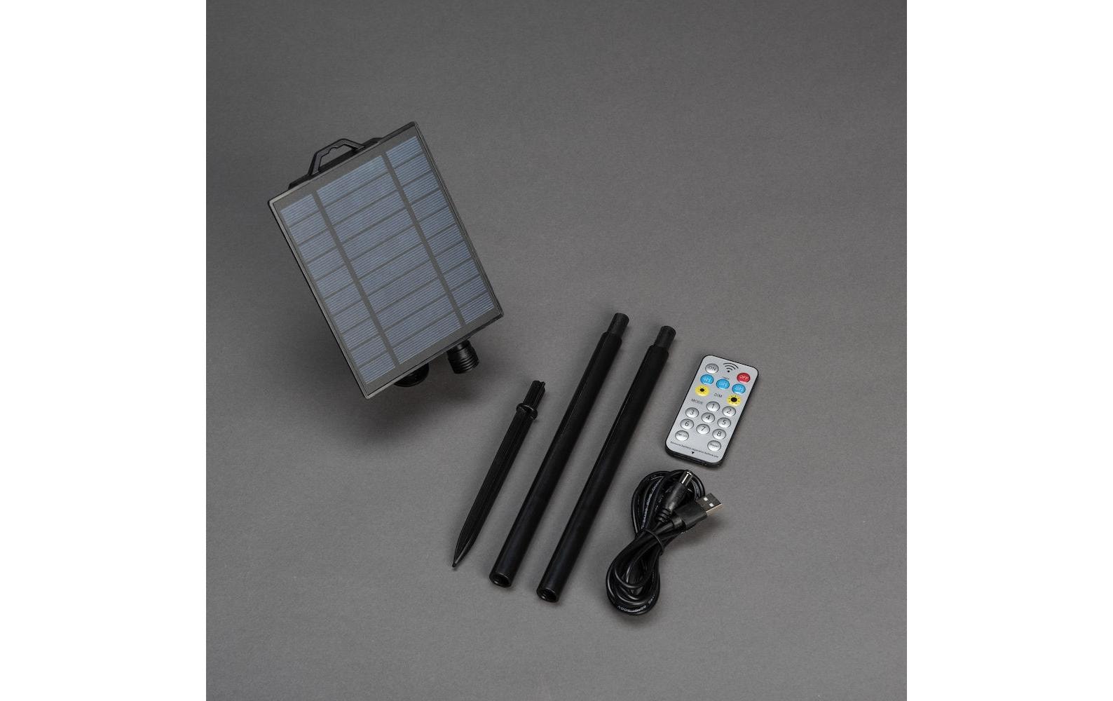 LED-Lichterkette Solar, 200 LEDs, SchwarzLED Solar Lichterkette