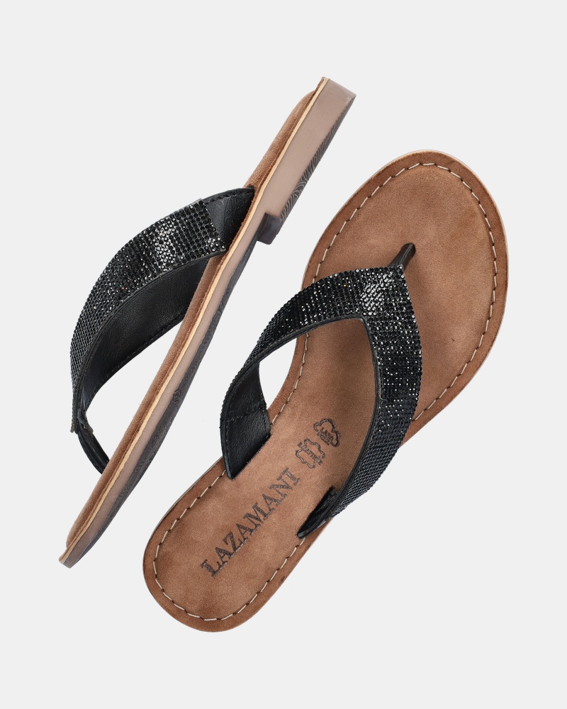 Lazamani Slippers  - zwart