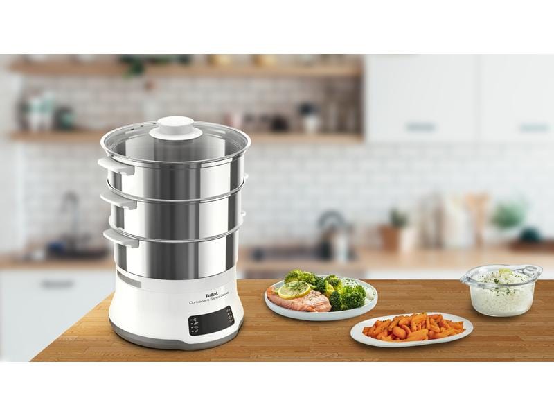 Tefal Dampfgarer Steamer Deluxe Dampfgarer aus Edelstahl