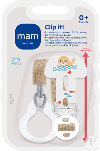 Mam Clip It Attache-Sucette 1 Pièce