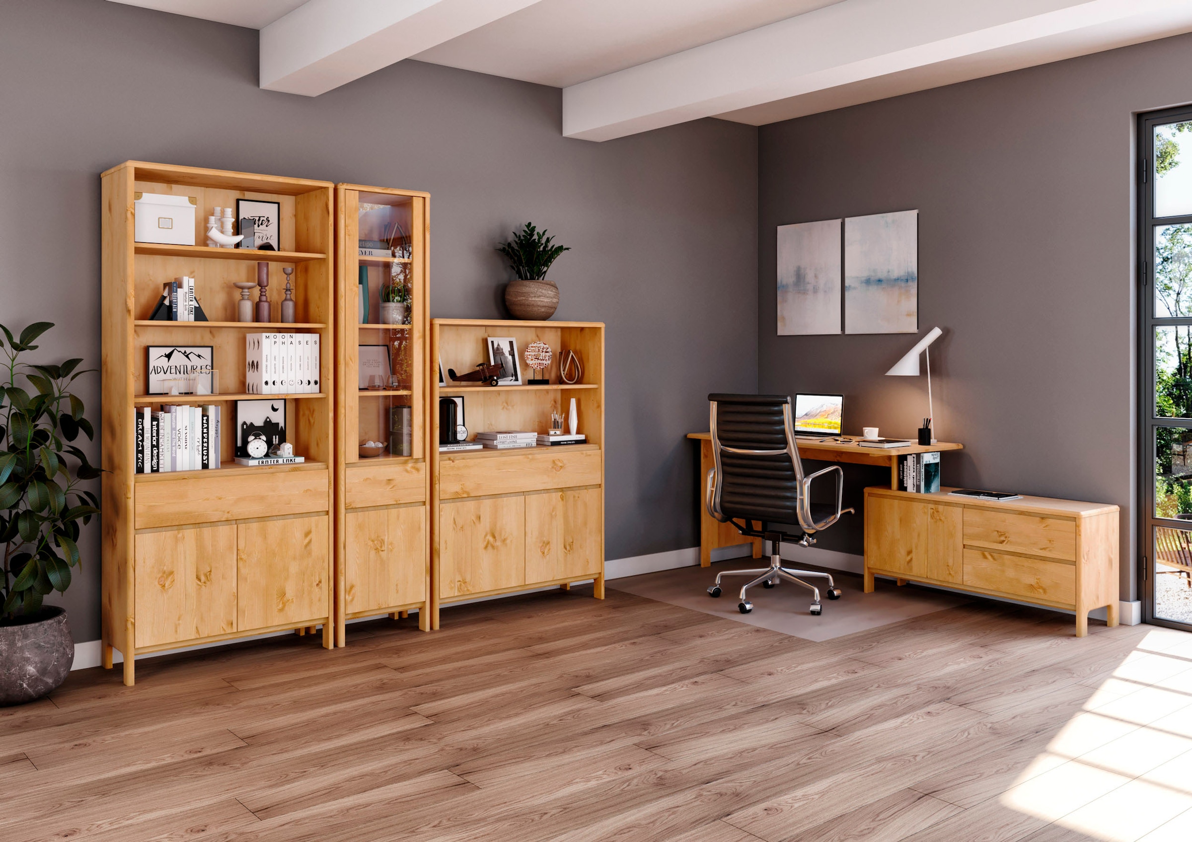 Home affaire Regal »Luven« zertifiziertes Massivholz, Breite 98 cm