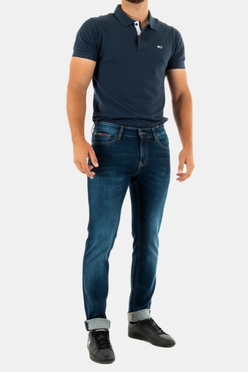 Jeans tommy jeans scanton slim asdbs 1bk aspen dark blue stretch
