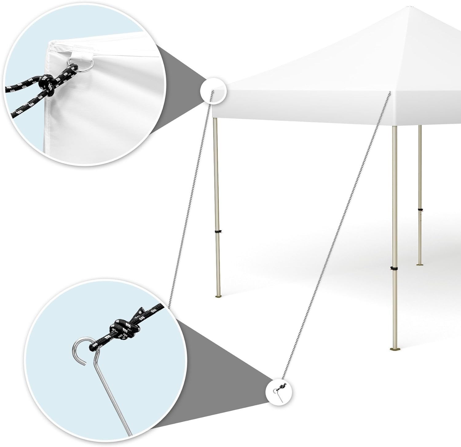Vispronet Profi Faltpavillon Basic 3x6 m in Weiß - Scherengittersystem - 1 Zeltwand (weitere Farben & Größen zur Auswahl)