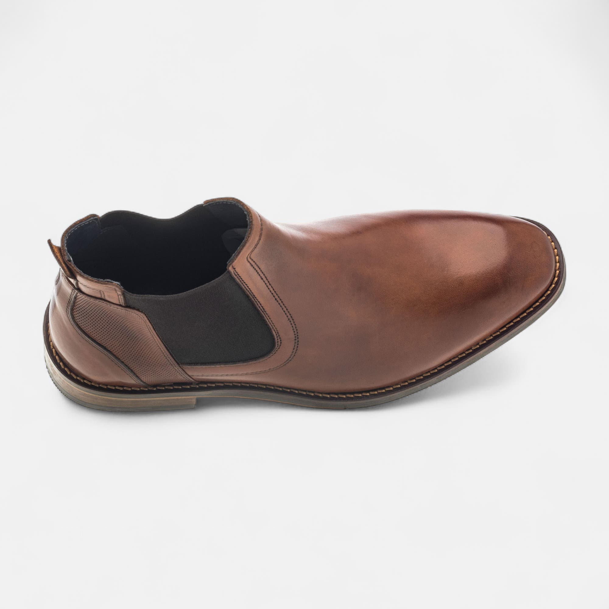 Bottines habillées Homme en cuir cognac