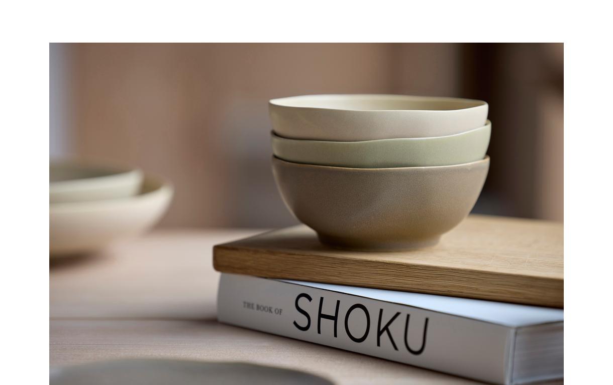Schale Shoku 15 cm, 6 Stück, GrünSchalen-Set aus Steinzeug