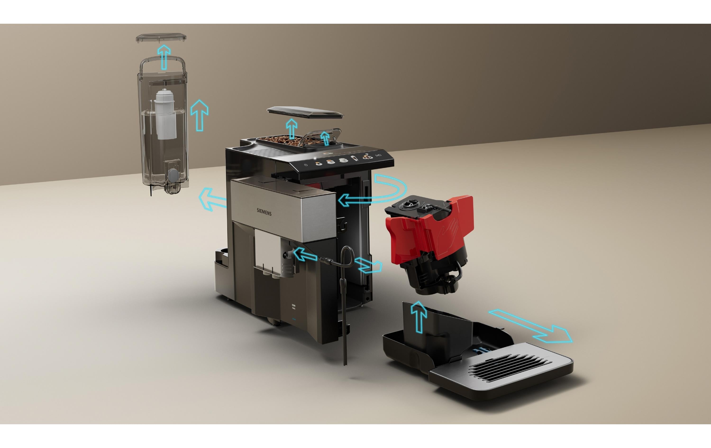 Kaffeevollautomat EQ500 Classic Connect Edelstahl, Schwarz<br>Vollautomat für die Zubereitung verschiedener Spezialitäten