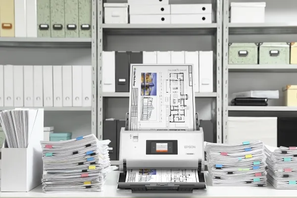 Epson WorkForce DS-32000 - Dokumentscanner - Contact Image Sensor (CIS) - Duplex - A3 - 600 dpi x 600 dpi - op til 90 ppm (mono) / op til 90 ppm (farve) - ADF (120 ark) - op til 40000 scanninger pr. dag - USB 3.0