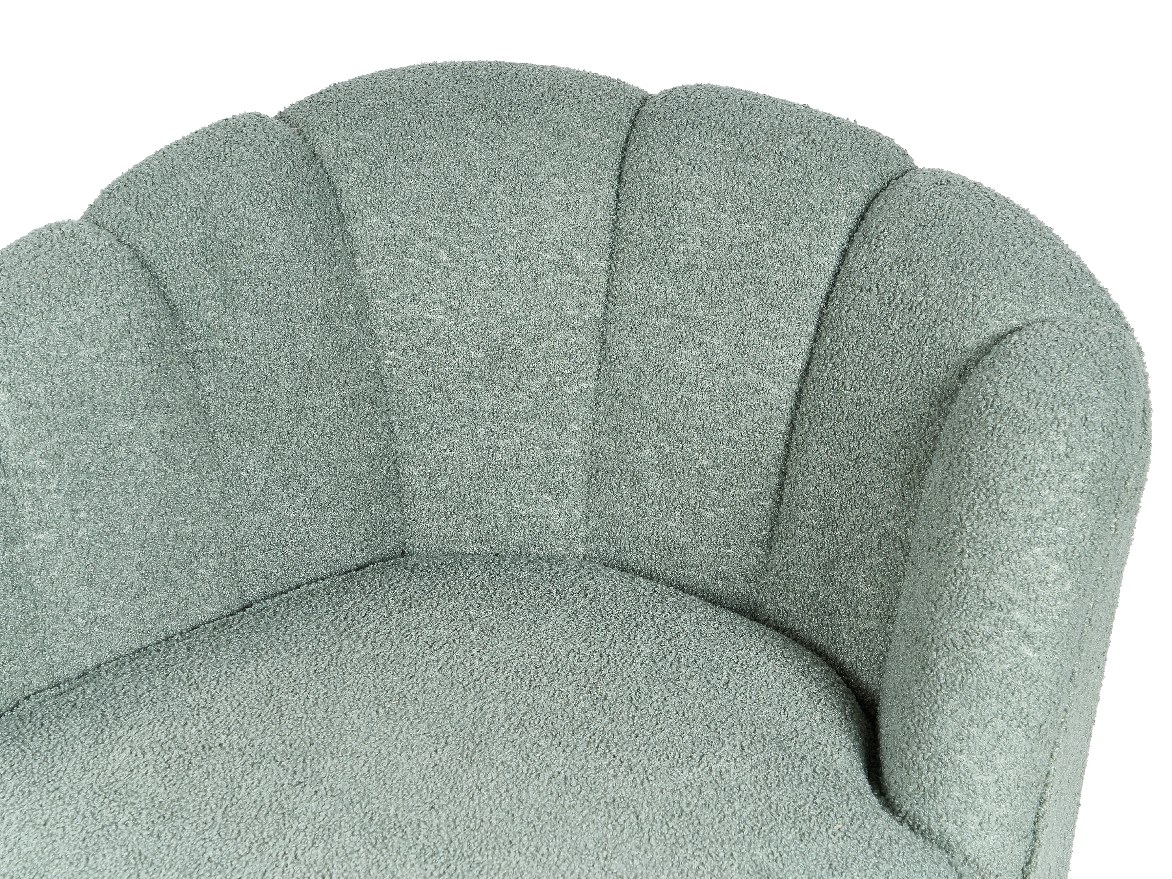 Linkszijdige chaise longue ALLIER Bouclé Groen