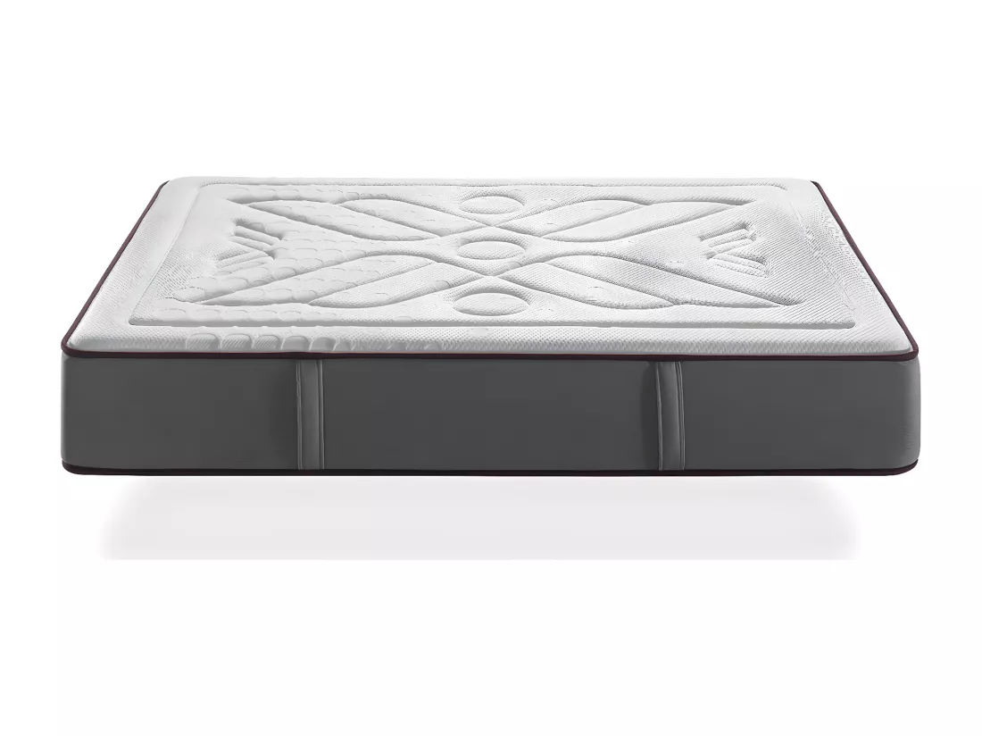 Matelas a memoire de forme 180X200 LYRA VISCO FOAM, Epaisseur 27 CM, Hautement adaptable. Ergonomique. 7 zones de confort et reduit les points de pression