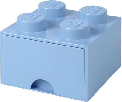 LEGO Oppbevaringsboks med Skuff 4, Lyseblå