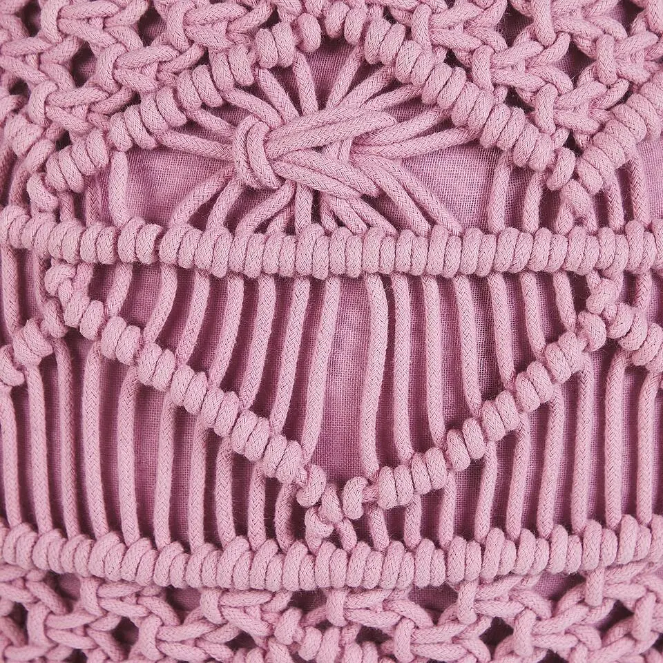 KAYSERI - Poef - Roze - 40 cm - Katoen