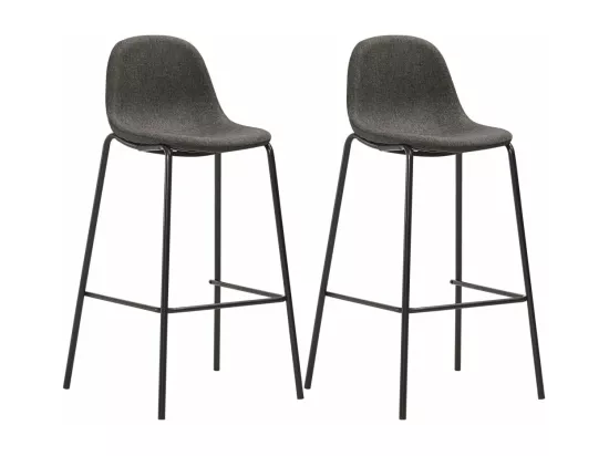 Ensemble de bar 3 pcs Tissu Gris foncé