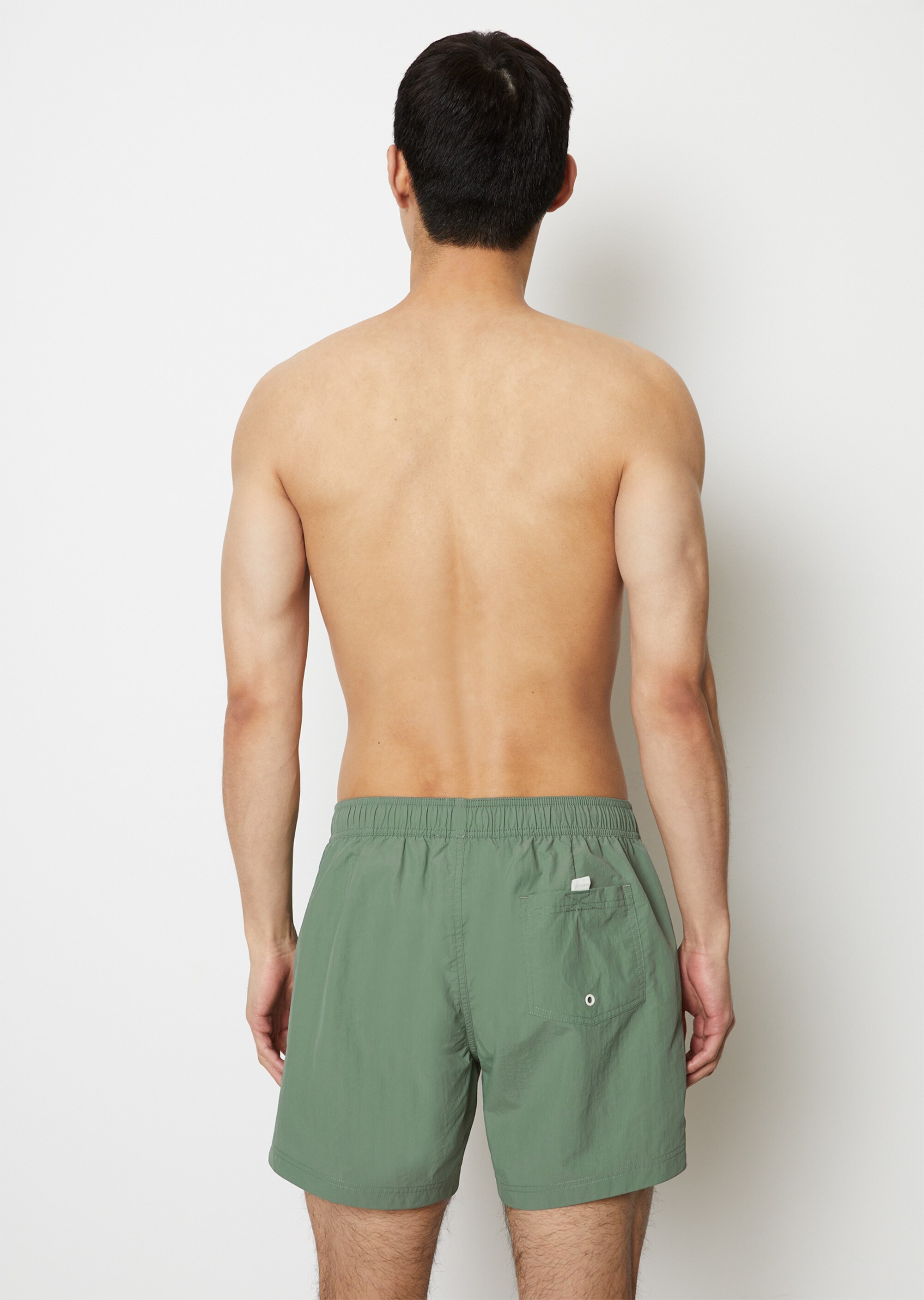 Badeshorts mit großem Logoprint