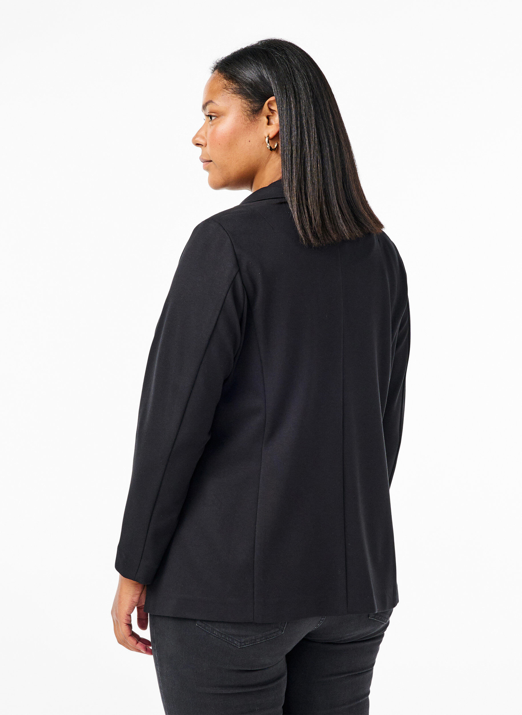 Enkel blazer med knaplukning