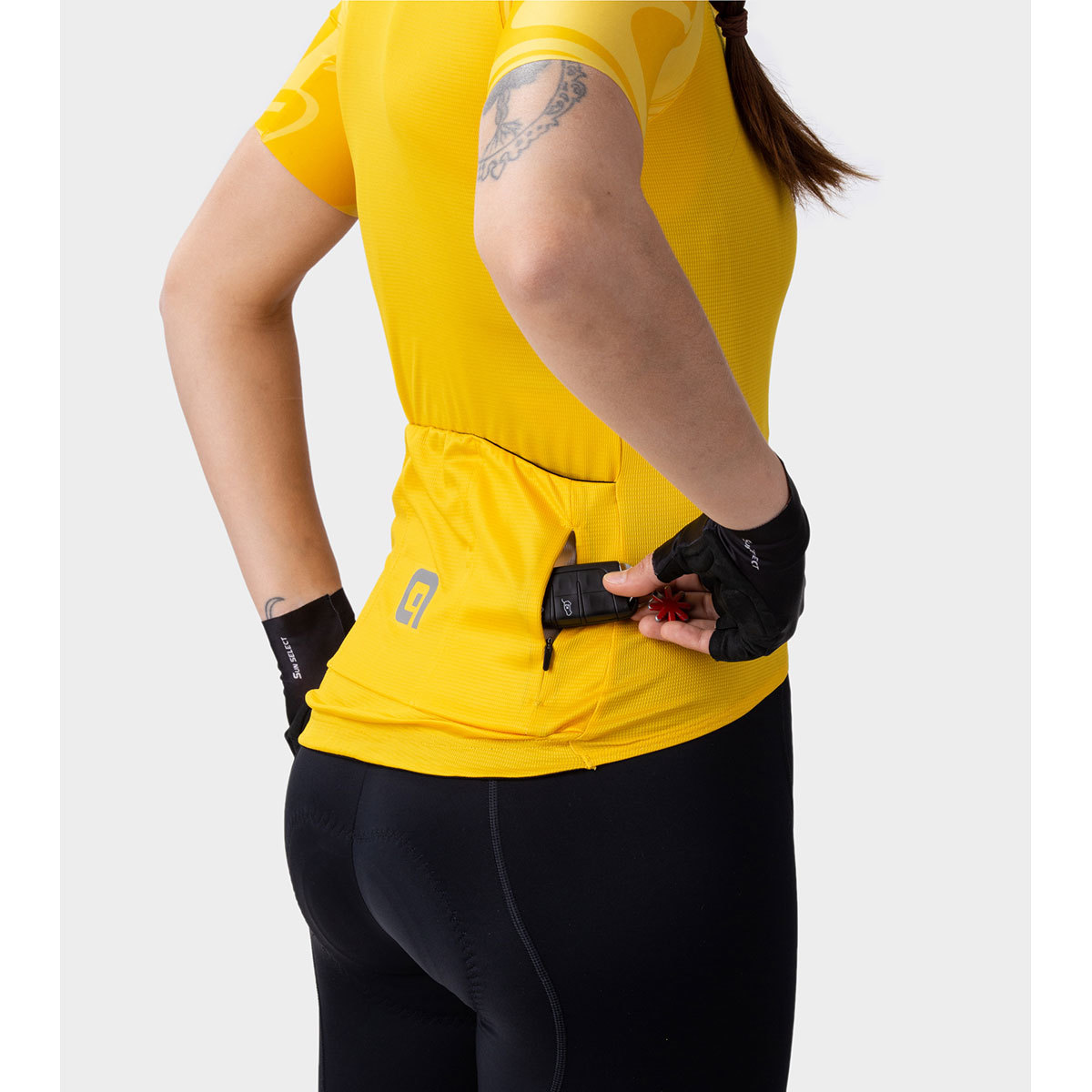 Ale R-EV1 Artika Fietsshirt Korte Mouwen Geel Dames