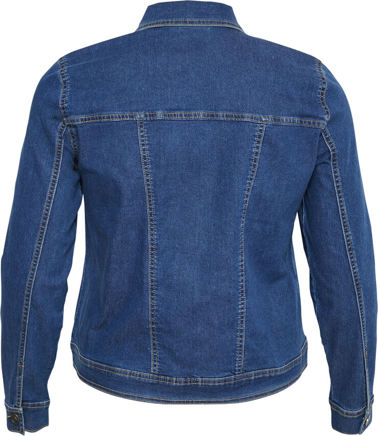 Kaffe Curve KCvicka Jeans Jacket Medium blue washed denim