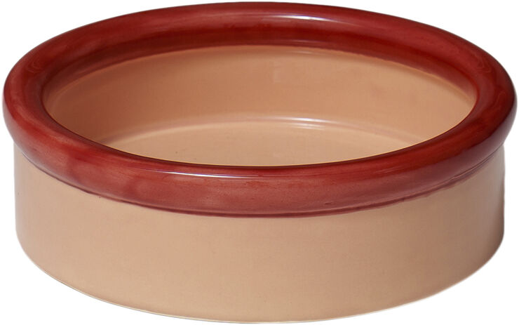 NINE ROD Bowl ceramic H70 x Ø233 Red/Coral
