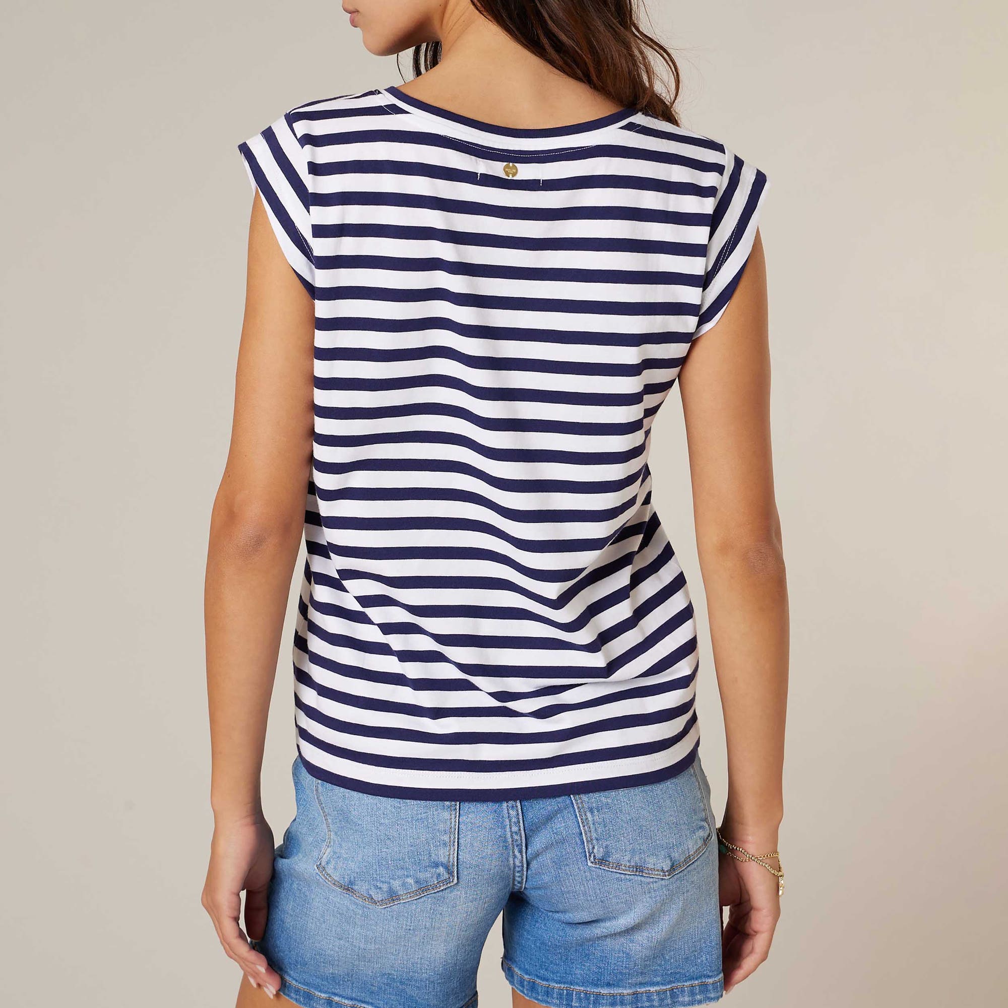 T-shirt Femme bleu marine