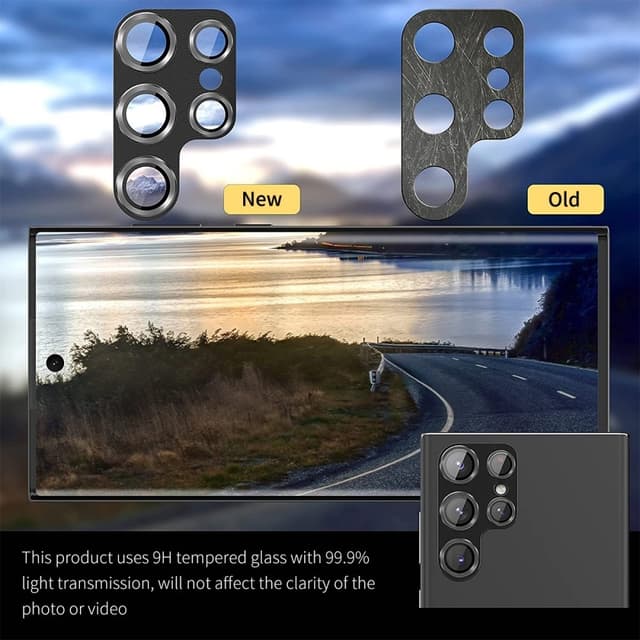 Til Samsung Galaxy S25 Kameralinsebeskytter ENKAY Metalring Linsefilm
