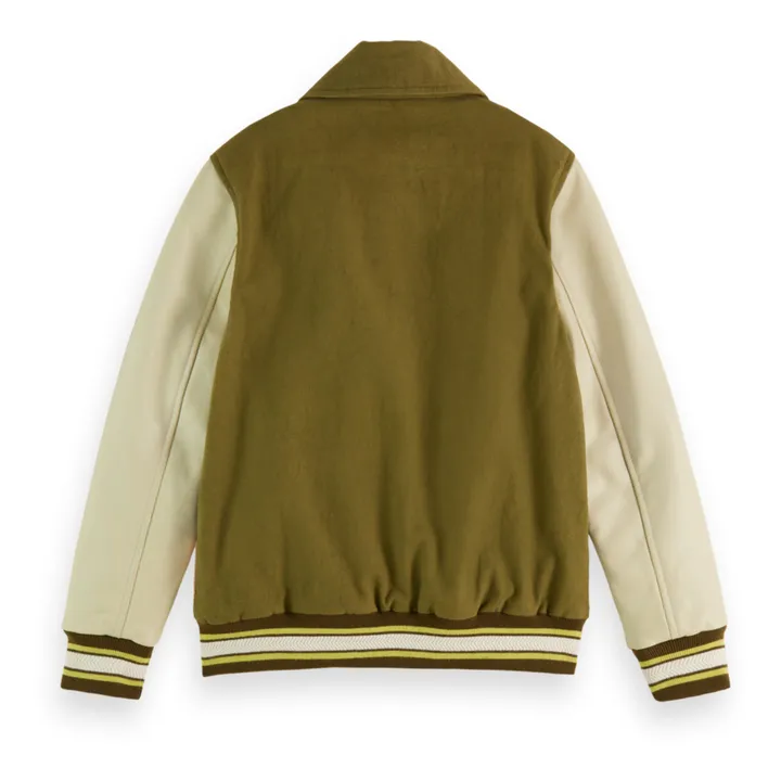 Scotch & Soda Veste Teddy | Vert kaki