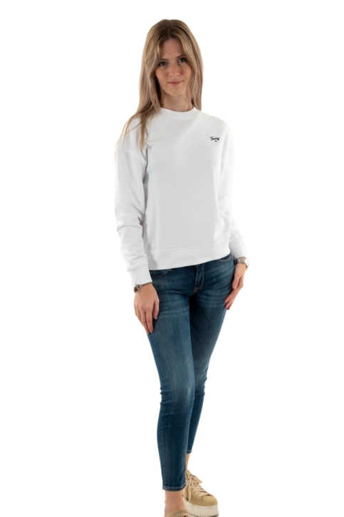 sweat tommy jeans bxy script ybr white