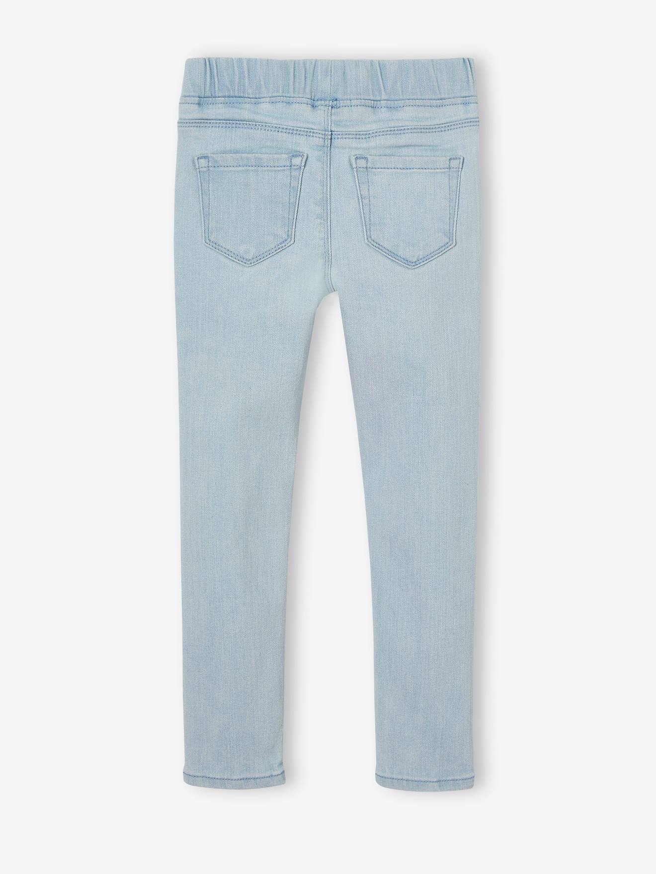 Calça jeans básica tregging para meninas cor pedra