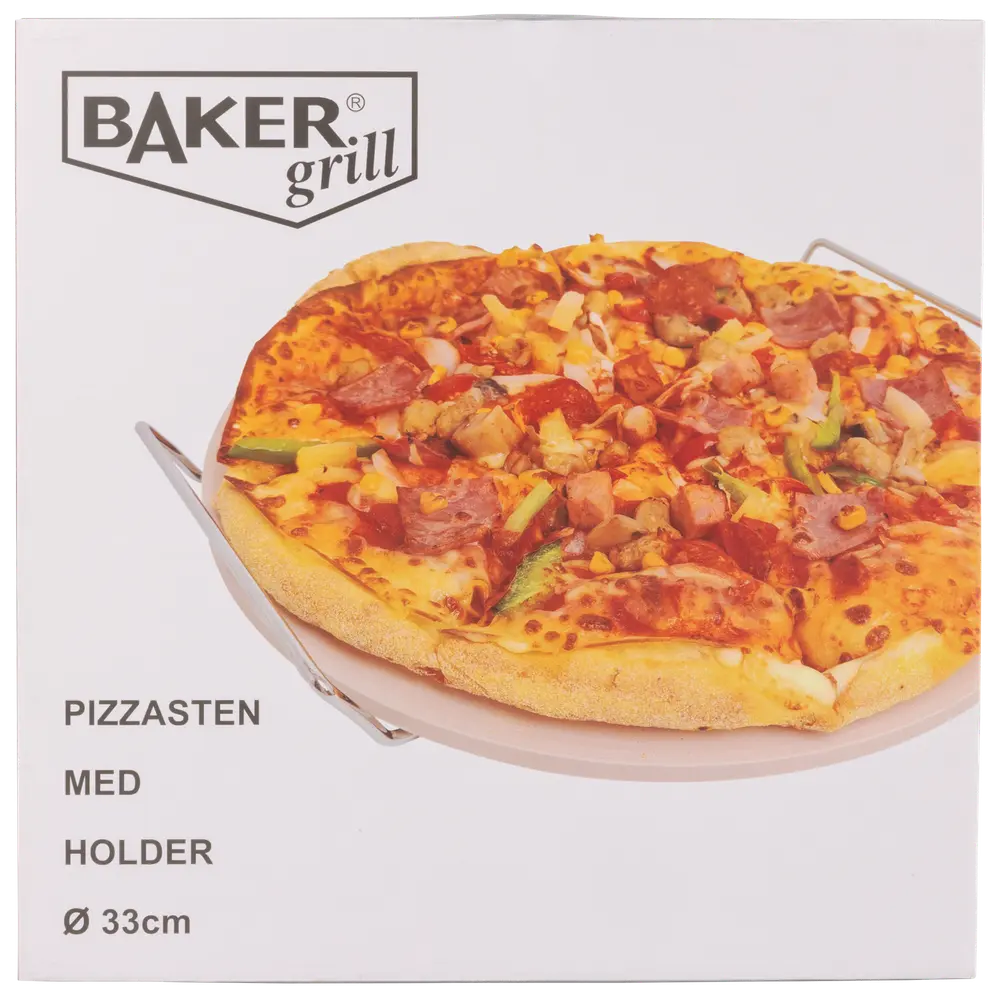 Pizzabagesten med holder Ø33 cm