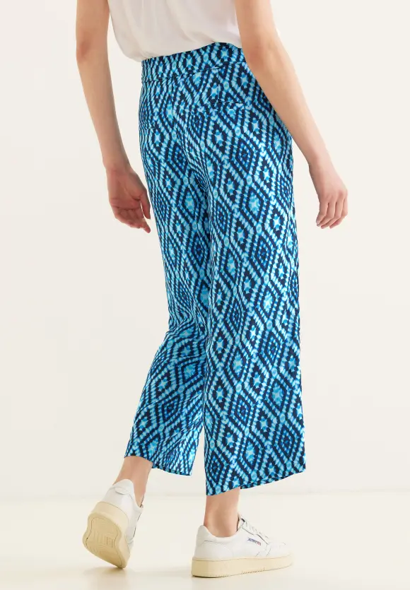 Loose Fit Hose mit Print - splash blue