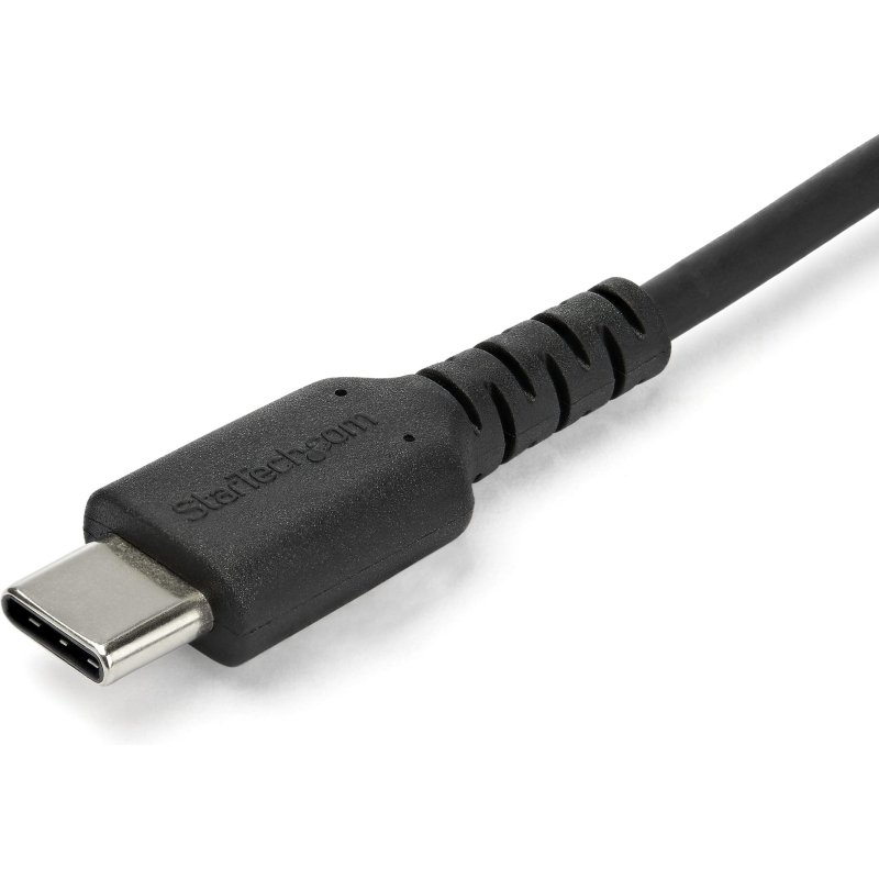 StarTech.com Câble de Charge Rapide USB-A vers USB-C de 2m, Robuste, Charge et Synchronisation, 3A, USB 2.0, Gaine TPE Noire et Fibre d'Aramide - Cordon de Charge USB
